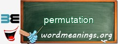 WordMeaning blackboard for permutation